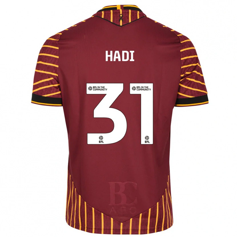 Danxen Pánské Zac Hadi #31 Oranžová Vínová Domů Hráčské Dresy 2025/26 Dres