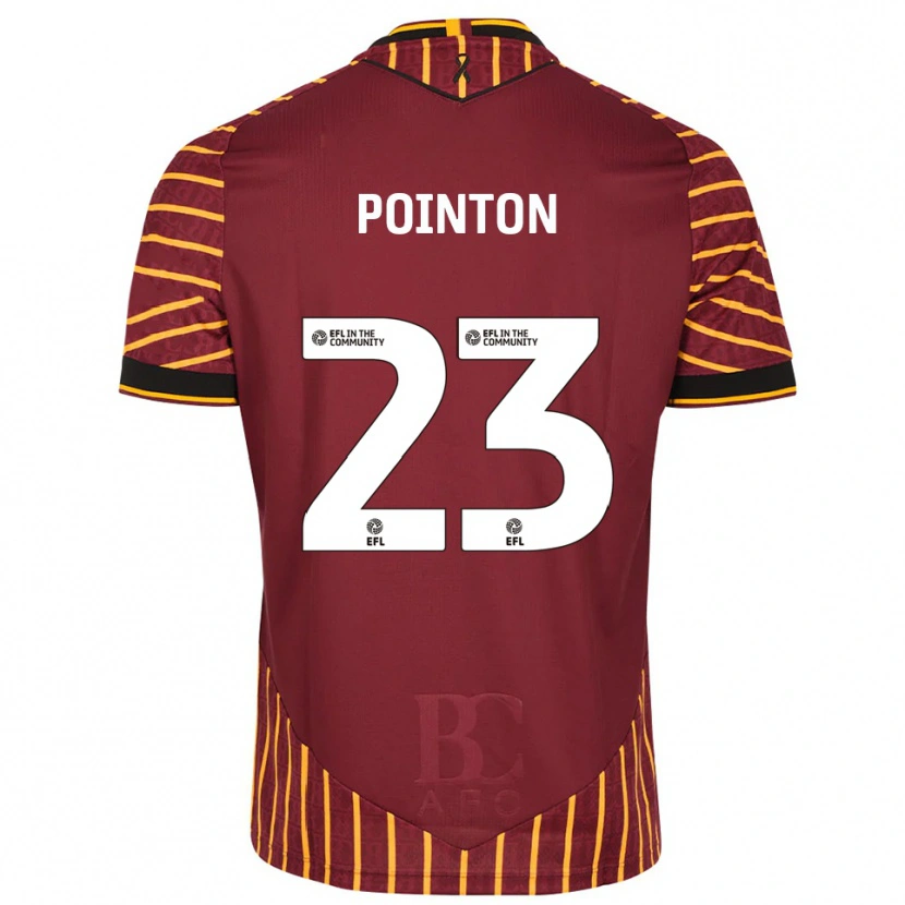 Danxen Pánské Bobby Pointon #23 Oranžová Vínová Domů Hráčské Dresy 2025/26 Dres