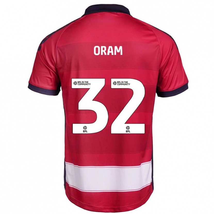Danxen Pánské Jake Oram #32 Červená Bílá Domů Hráčské Dresy 2025/26 Dres