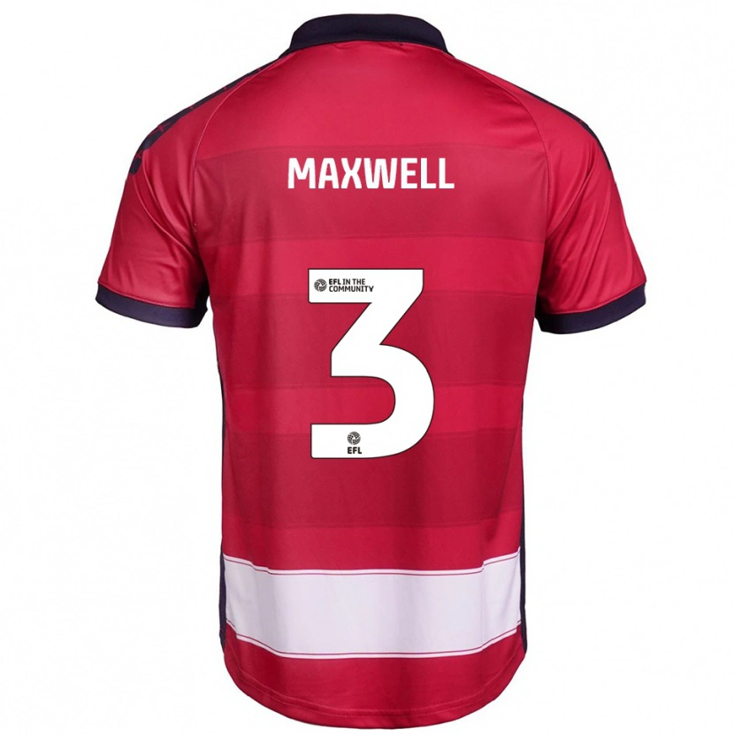 Danxen Pánské James Maxwell #3 Červená Bílá Domů Hráčské Dresy 2025/26 Dres