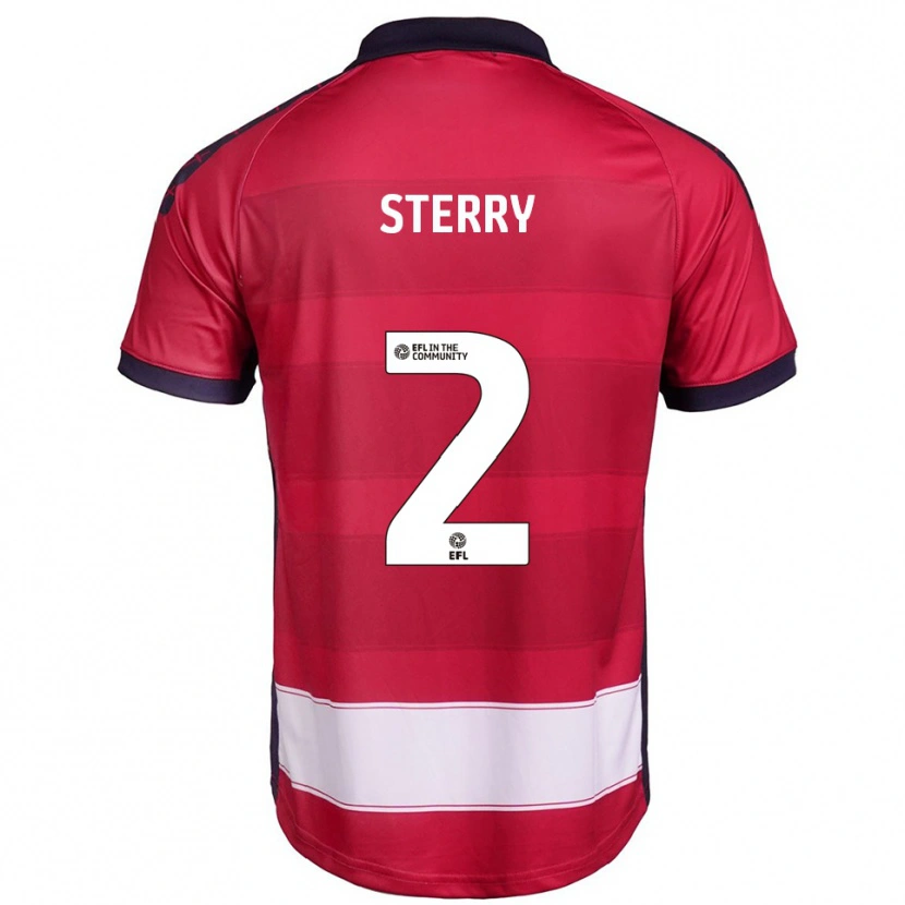 Danxen Pánské Jamie Sterry #2 Červená Bílá Domů Hráčské Dresy 2025/26 Dres