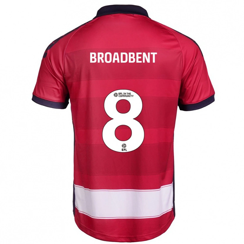 Danxen Pánské George Broadbent #8 Červená Bílá Domů Hráčské Dresy 2025/26 Dres