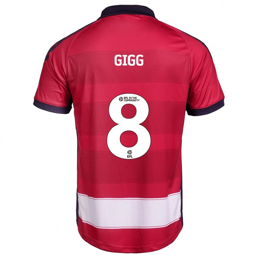 Danxen Pánské Izzy Gigg #8 Červená Bílá Domů Hráčské Dresy 2025/26 Dres