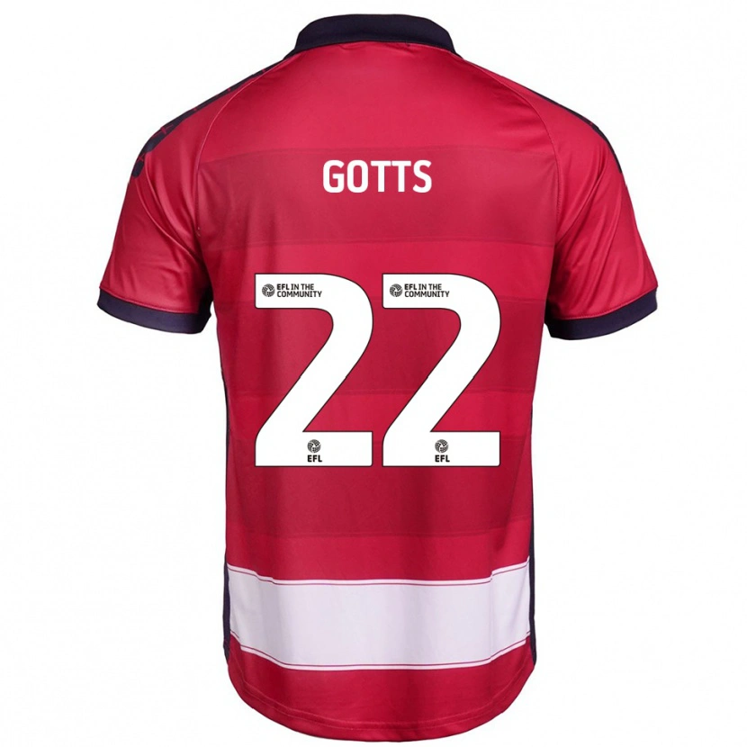 Danxen Pánské Robbie Gotts #22 Červená Bílá Domů Hráčské Dresy 2025/26 Dres