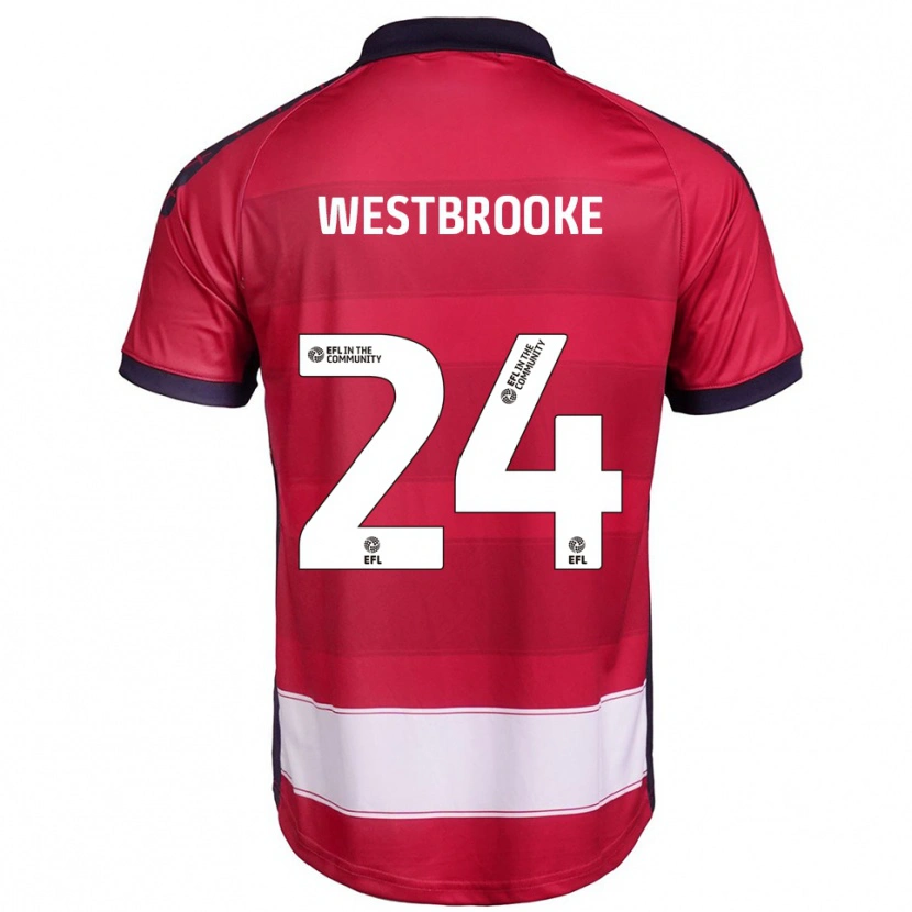 Danxen Pánské Zain Westbrooke #24 Červená Bílá Domů Hráčské Dresy 2025/26 Dres