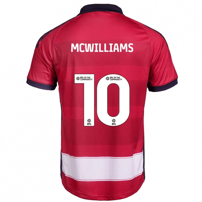 Danxen Pánské Hannah Mcwilliams #10 Červená Bílá Domů Hráčské Dresy 2025/26 Dres