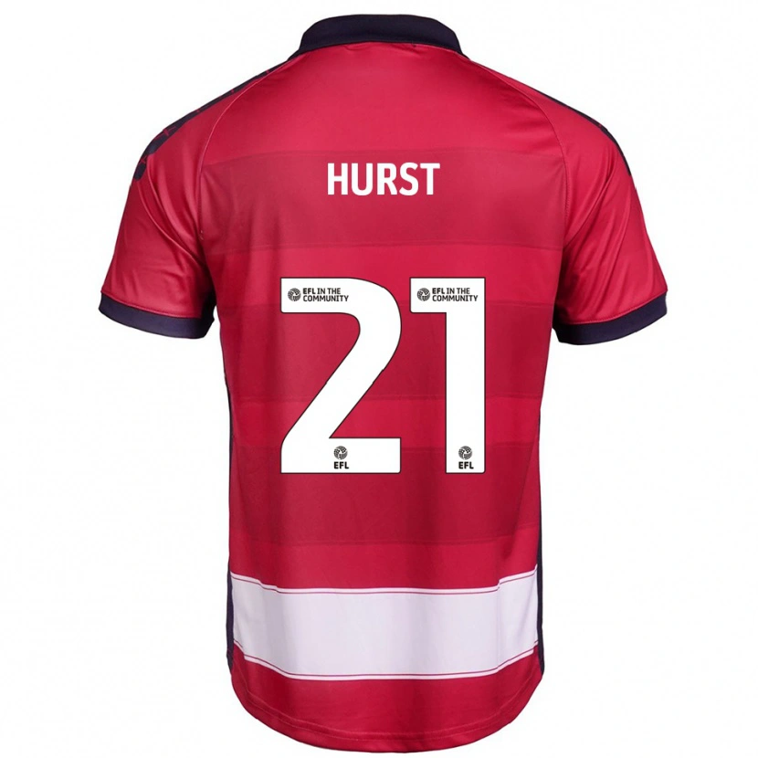 Danxen Pánské Kyle Hurst #21 Červená Bílá Domů Hráčské Dresy 2025/26 Dres