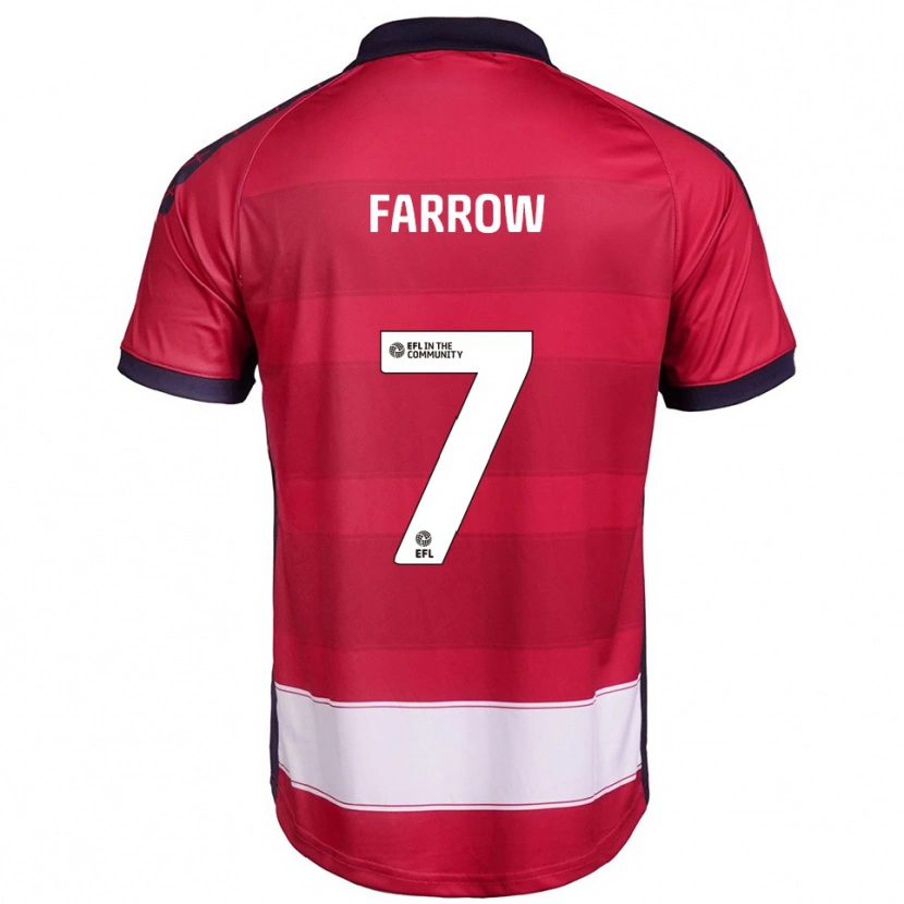 Danxen Pánské Lucy Farrow #7 Červená Bílá Domů Hráčské Dresy 2025/26 Dres