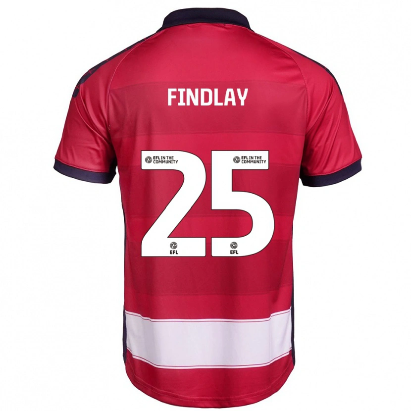 Danxen Pánské Holly Findlay #25 Červená Bílá Domů Hráčské Dresy 2025/26 Dres