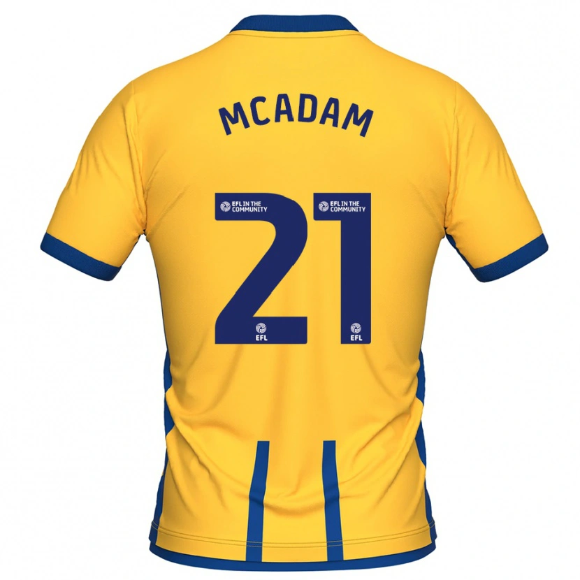 Danxen Pánské Kyle Mcadam #21 Žlutá Modrá Domů Hráčské Dresy 2025/26 Dres