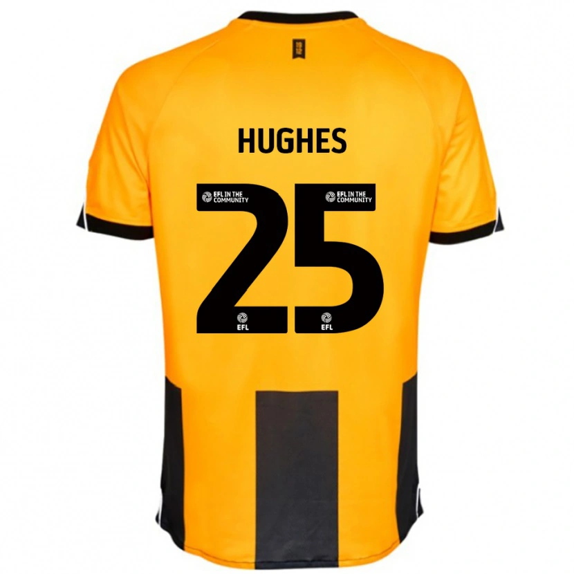 Danxen Pánské Ben Hughes #25 Oranžová Černá Domů Hráčské Dresy 2025/26 Dres