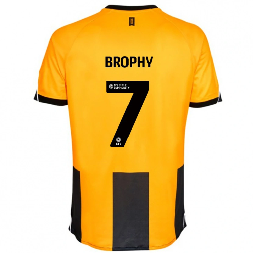 Danxen Pánské James Brophy #7 Oranžová Černá Domů Hráčské Dresy 2025/26 Dres