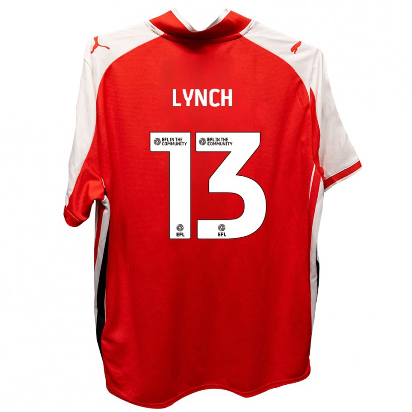 Danxen Pánské Jay Lynch #13 Červená Bílá Domů Hráčské Dresy 2025/26 Dres