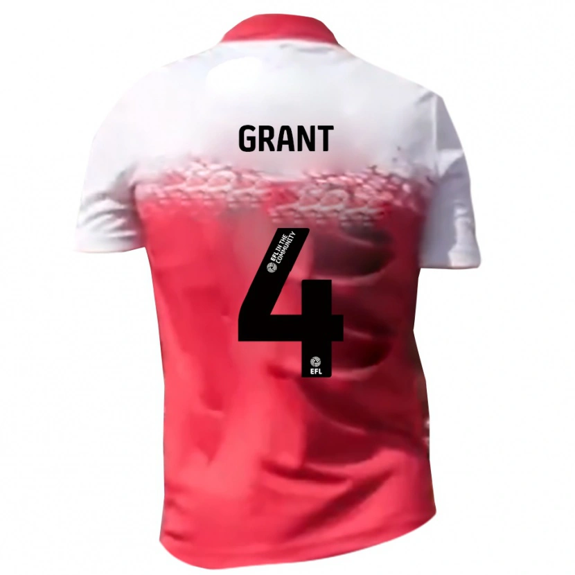 Danxen Pánské Conor Grant #4 Červená Bílá Domů Hráčské Dresy 2025/26 Dres