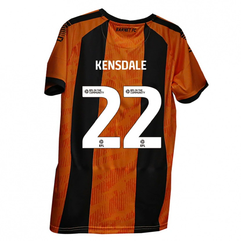Danxen Pánské Ollie Kensdale #22 Oranžová Černá Domů Hráčské Dresy 2025/26 Dres