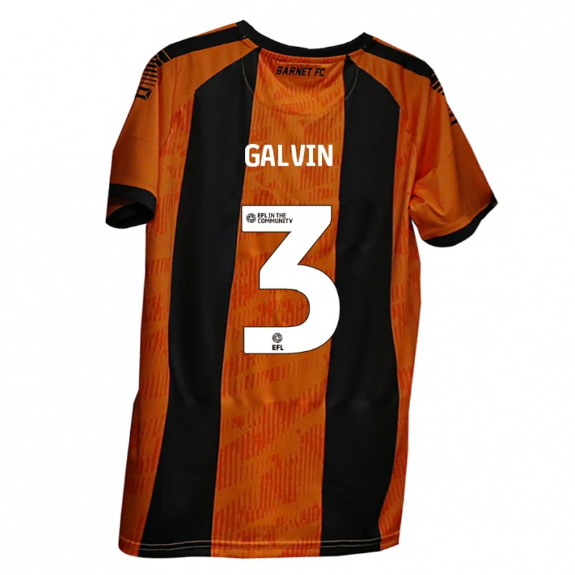 Danxen Pánské Ryan Galvin #3 Oranžová Černá Domů Hráčské Dresy 2025/26 Dres