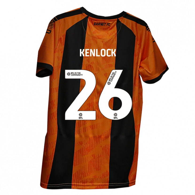 Danxen Pánské Myles Kenlock #26 Oranžová Černá Domů Hráčské Dresy 2025/26 Dres