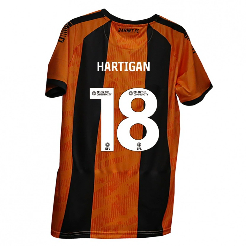 Danxen Pánské Anthony Hartigan #18 Oranžová Černá Domů Hráčské Dresy 2025/26 Dres