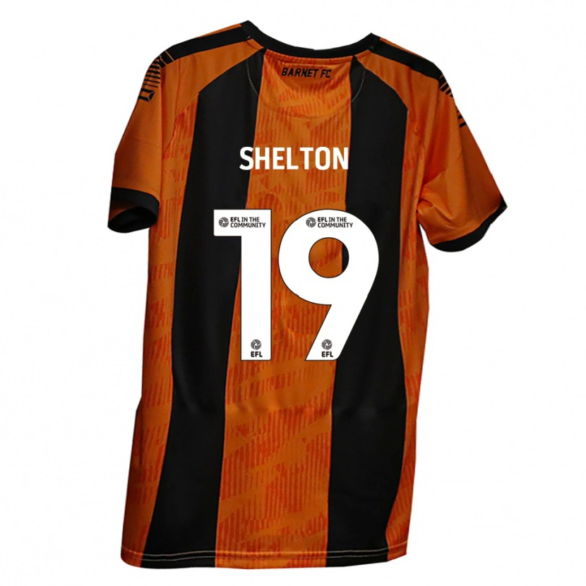 Danxen Pánské Mark Shelton #19 Oranžová Černá Domů Hráčské Dresy 2025/26 Dres