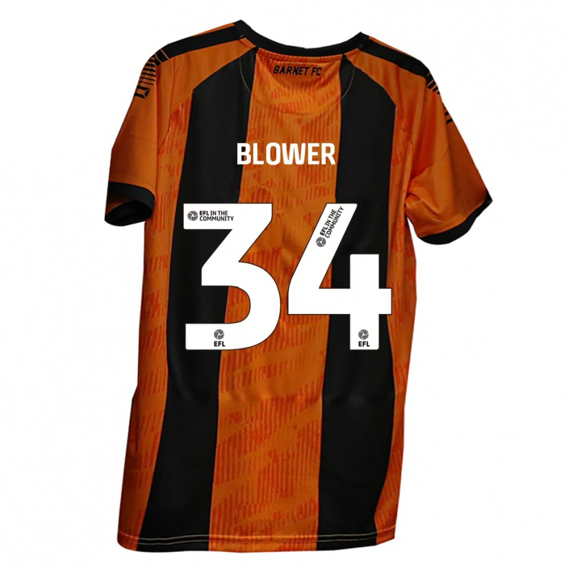 Danxen Pánské Jack Blower #34 Oranžová Černá Domů Hráčské Dresy 2025/26 Dres