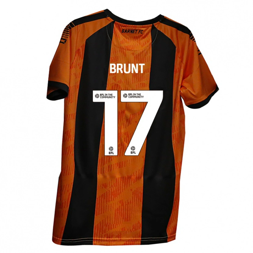 Danxen Pánské Zak Brunt #17 Oranžová Černá Domů Hráčské Dresy 2025/26 Dres