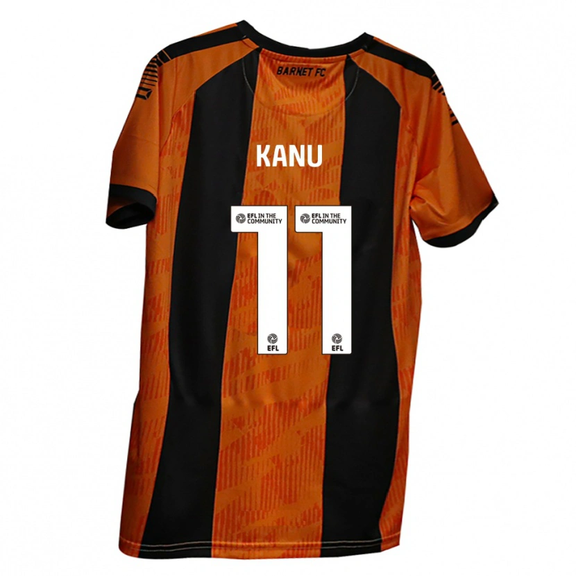 Danxen Pánské Idris Kanu #11 Oranžová Černá Domů Hráčské Dresy 2025/26 Dres