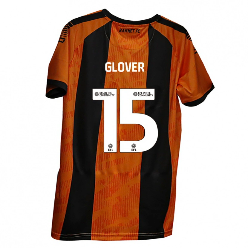 Danxen Pánské Ryan Glover #15 Oranžová Černá Domů Hráčské Dresy 2025/26 Dres