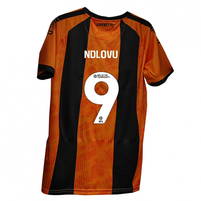 Danxen Pánské Lee Ndlovu #9 Oranžová Černá Domů Hráčské Dresy 2025/26 Dres