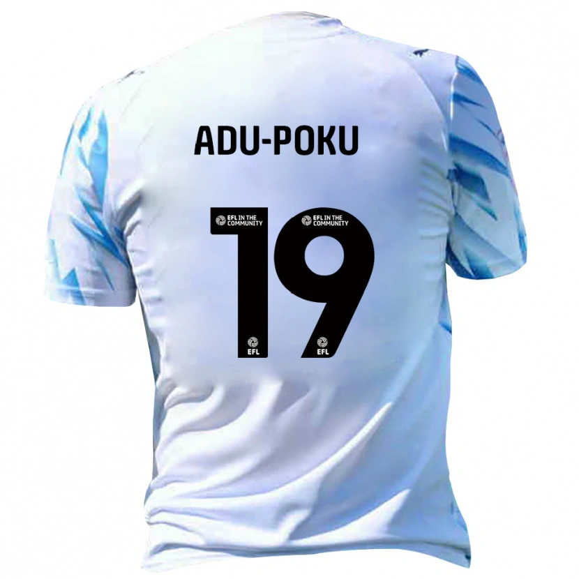 Danxen Pánské Michael Adu-Poku #19 Bílá Nebesky Modrá Domů Hráčské Dresy 2025/26 Dres