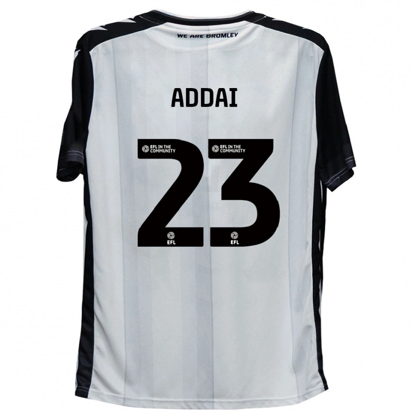 Danxen Pánské Dillon Addai #23 Bílá Černá Domů Hráčské Dresy 2025/26 Dres
