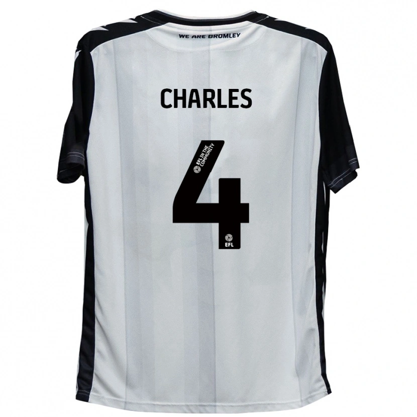 Danxen Pánské Ashley Charles #4 Bílá Černá Domů Hráčské Dresy 2025/26 Dres