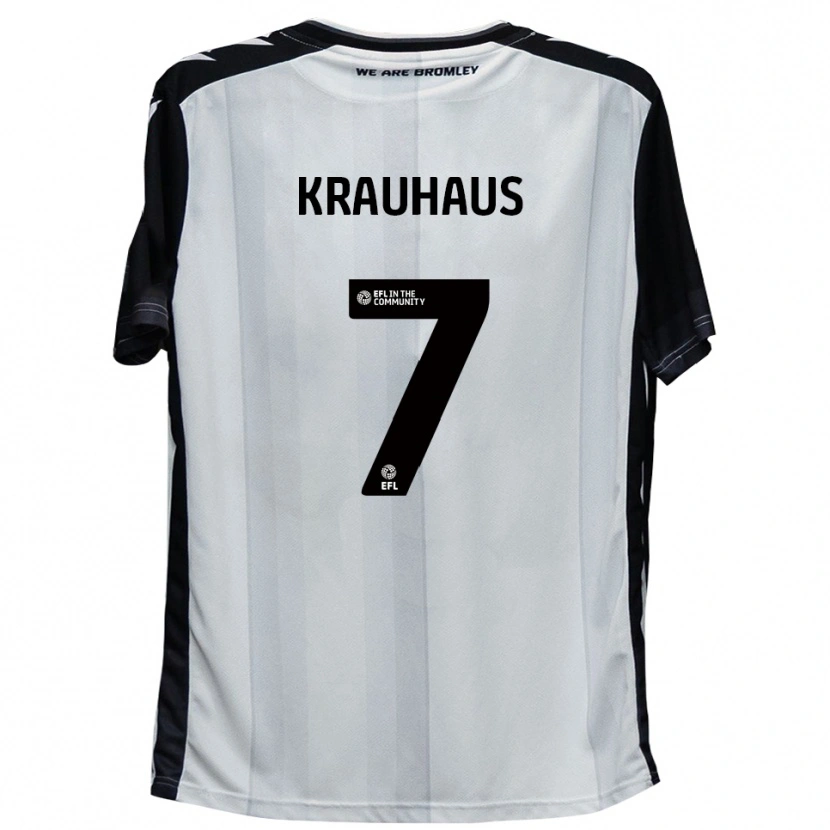 Danxen Pánské Ben Krauhaus #7 Bílá Černá Domů Hráčské Dresy 2025/26 Dres