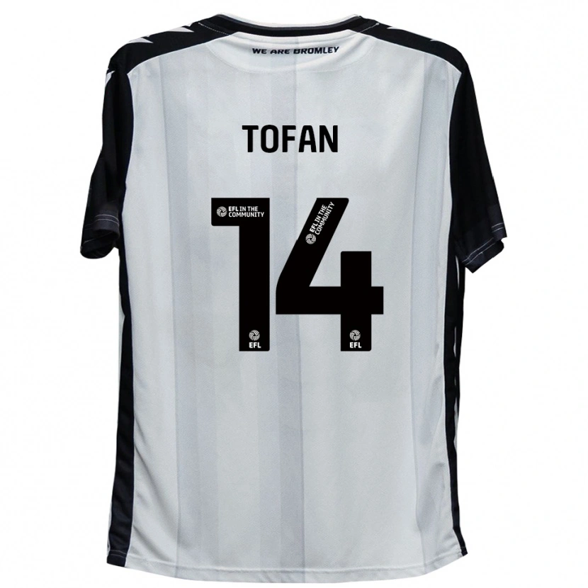 Danxen Pánské Rob Tofan #14 Bílá Černá Domů Hráčské Dresy 2025/26 Dres