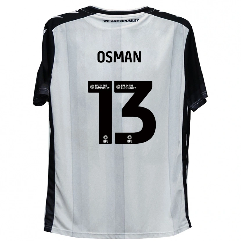 Danxen Pánské Cemal Osman #13 Bílá Černá Domů Hráčské Dresy 2025/26 Dres