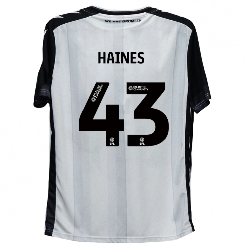 Danxen Pánské Harry Haines #43 Bílá Černá Domů Hráčské Dresy 2025/26 Dres