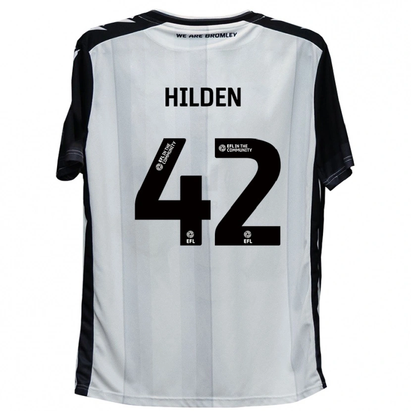 Danxen Pánské Alfie Hilden #42 Bílá Černá Domů Hráčské Dresy 2025/26 Dres