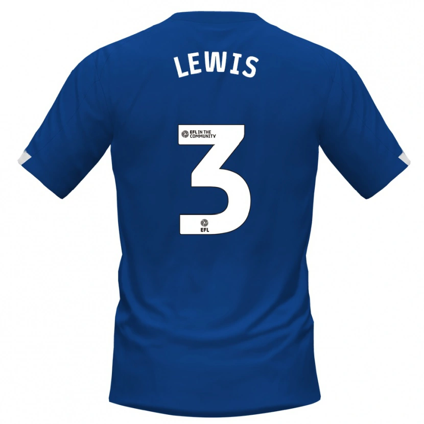 Danxen Pánské Adam Lewis #3 Modrá Bílá Domů Hráčské Dresy 2025/26 Dres