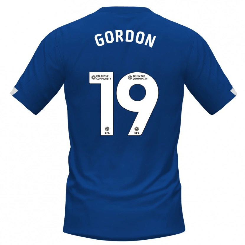 Danxen Pánské Lewis Gordon #19 Modrá Bílá Domů Hráčské Dresy 2025/26 Dres