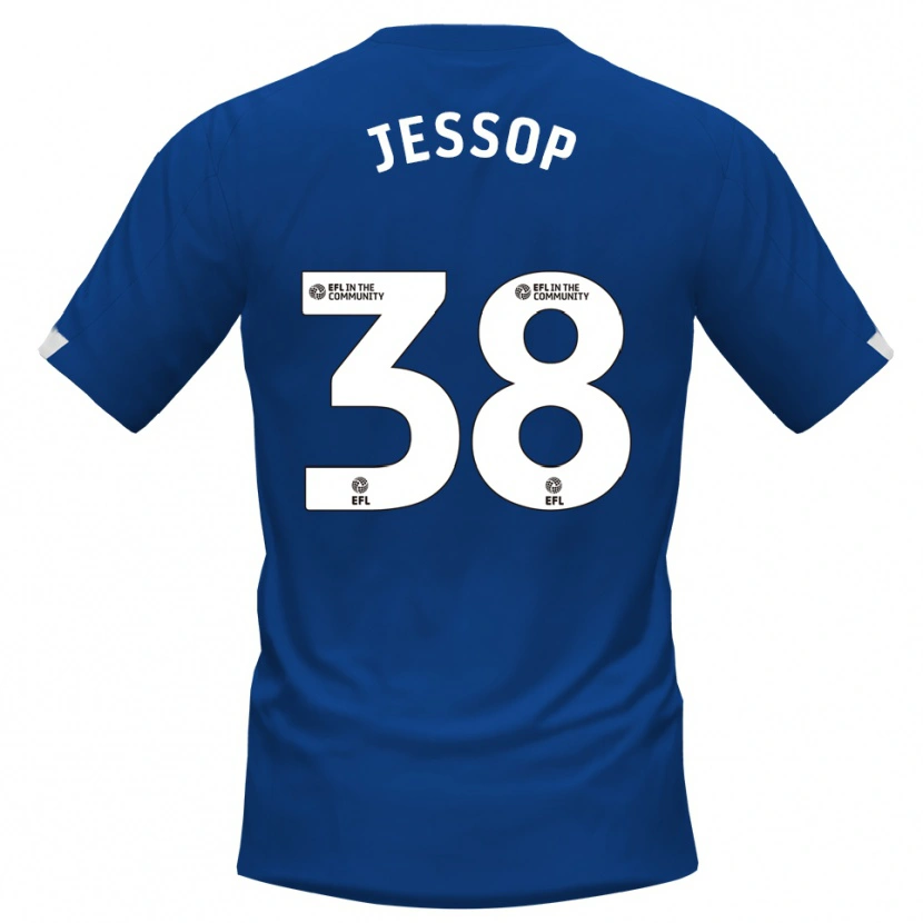 Danxen Pánské Liam Jessop #38 Modrá Bílá Domů Hráčské Dresy 2025/26 Dres