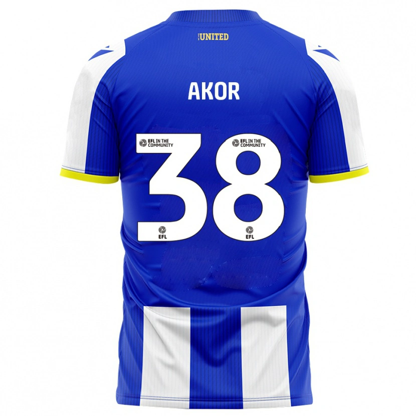 Danxen Pánské Elkanah Akor #38 Modrá Bílá Domů Hráčské Dresy 2025/26 Dres
