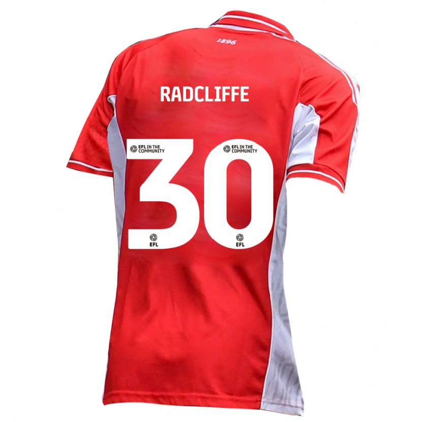 Danxen Pánské Ben Radcliffe #30 Červená Bílá Domů Hráčské Dresy 2025/26 Dres