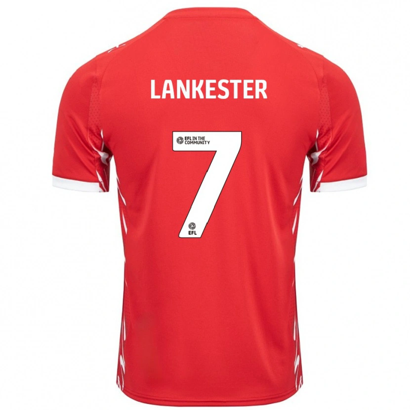 Danxen Pánské Jack Lankester #7 Červená Bílá Domů Hráčské Dresy 2025/26 Dres