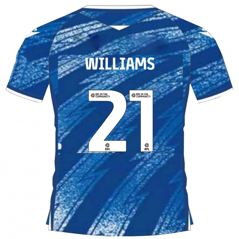 Danxen Pánské Euan Williams #21 Modrá Bílá Domů Hráčské Dresy 2025/26 Dres