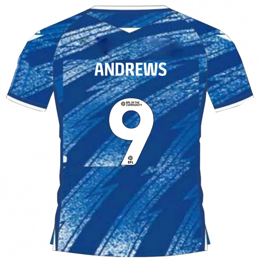 Danxen Pánské Josh Andrews #9 Modrá Bílá Domů Hráčské Dresy 2025/26 Dres