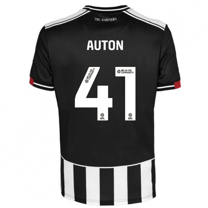 Danxen Pánské Sebastian Auton #41 Černá Bílá Červená Domů Hráčské Dresy 2025/26 Dres