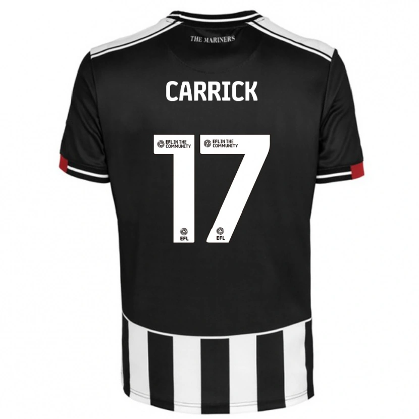 Danxen Pánské Charlie Carrick #17 Černá Bílá Červená Domů Hráčské Dresy 2025/26 Dres