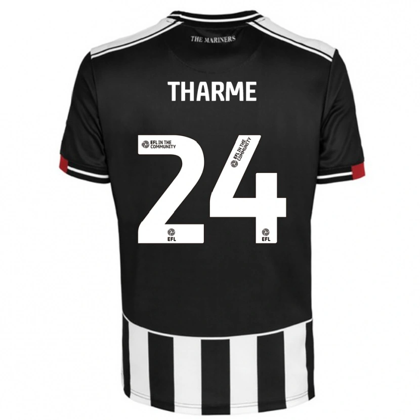 Danxen Pánské Doug Tharme #24 Černá Bílá Červená Domů Hráčské Dresy 2025/26 Dres