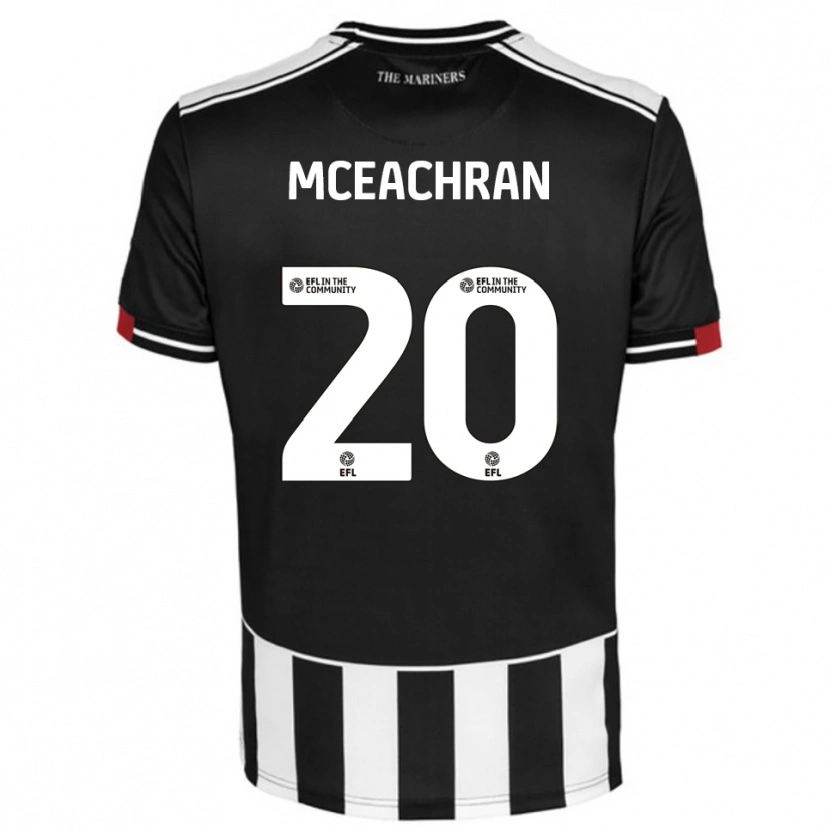Danxen Pánské George Mceachran #20 Černá Bílá Červená Domů Hráčské Dresy 2025/26 Dres