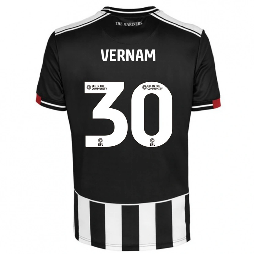 Danxen Pánské Charles Vernam #30 Černá Bílá Červená Domů Hráčské Dresy 2025/26 Dres
