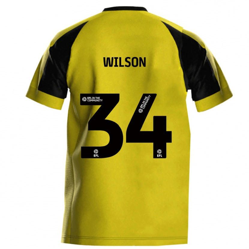 Danxen Pánské Robbie Wilson #34 Žlutá Šedá Domů Hráčské Dresy 2025/26 Dres